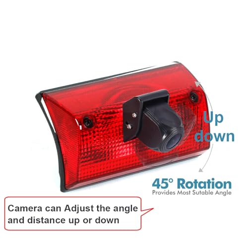 Image of 3rd Brake Light Reversing Camera Brake Lamp Parking Camera+4.3 inch LCD Monitor Replacement for Mercedes Freightliner Sprinter 2500 3500 /Dodge Cargo /Mercedes-Benz Sprinter W901 W902 W903 W904