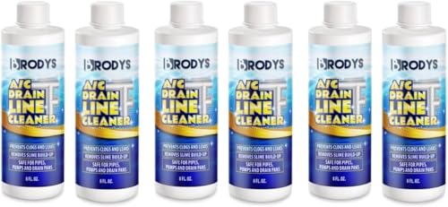 Brodys A/C HVAC Drain Line Cleaner 8oz (6 Pack)