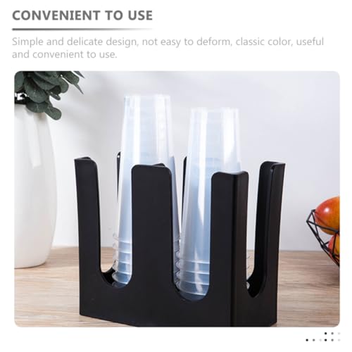 Porte-gobelet acrylique noir au design simple et solide - 3