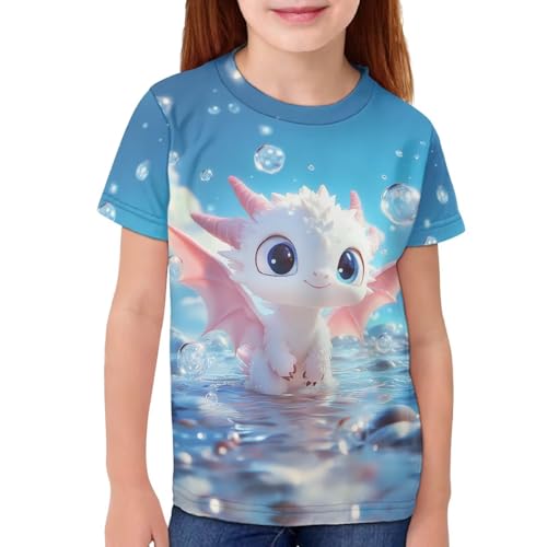 Image of Xhuibop Kids Tshirts Girls Boys 3-16 Years Summer Clothes for Teens Loose Fitting Tops