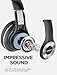 AUSDOM ANC10 Wireless Active Noise Cancelling Headphones, Bluetooth 5.0 Over Ear Headphones with Mic, Soft Foldable Earpads, Hi-Fi Deep Bass Headset for Travel Work TV PC Mobile Airplane-Black
