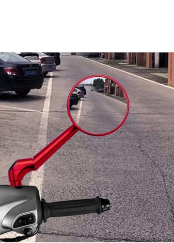 Espejo redondo CNC de aluminio con visión angular antirreflejos para scooter eléctrico NIU 3