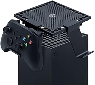 Mcbazel Dust Cover for Xbox Series X Console with 2 Gaming Headset Holder Hanger Stand,Dust Fliter Cover Controller Mount Holder Stand Compatible with Xbox Series X Console