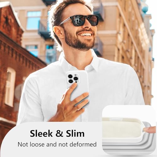 UCASONG for iPhone 13 Pro Max Case Silicone,with [Full Camera Protection][Soft Anti-Scratch Microfiber Lining],Liquid Silicone Ultra Slim Shockproof Phone Case for Men Women Girls-White by UCASONG - Used condition - Image 6