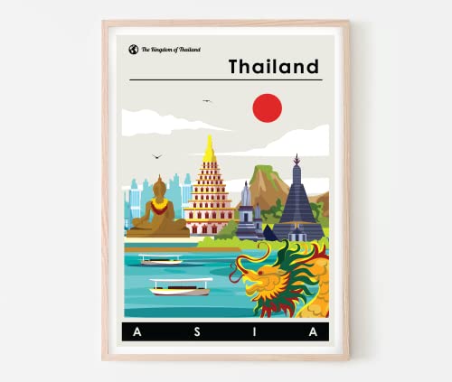 Thailand Print - Reiseposter für Wandkunst Cover