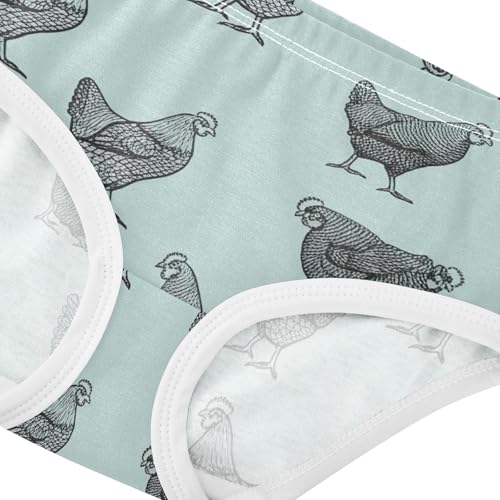 Black Chickens Blue Grey Girls Underwear Toddlers 2t Cotton Cute Panties Girl Fun Undies Kids Briefs4