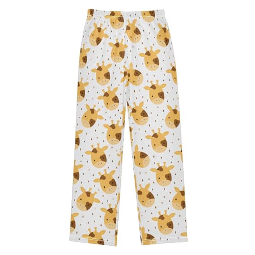 ZZXXB Lovely Giraffe Boys Long Pants Soft Trousers Elastic Waist Kids Lounge Bottoms with Pockets S-XL