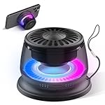 Ausbilew Magnetic Wireless Speaker, Portable Speaker with RGB Lighting, Mini Speaker with TWS Connectivity, Magnetic iOS/Android and Any Steel Metal, Bluetooth Speaker for Camping Parties