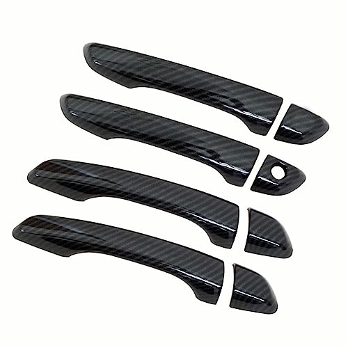 Cubierta de manija de fibra carbono cromada premium para Peugeot Partner 2018-2021