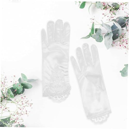 1pair Boy Girl Lace Gloves for Flower Girls Embroidered Gloves for Weddings Performances Elegant Dress-up Accessory for Girls3