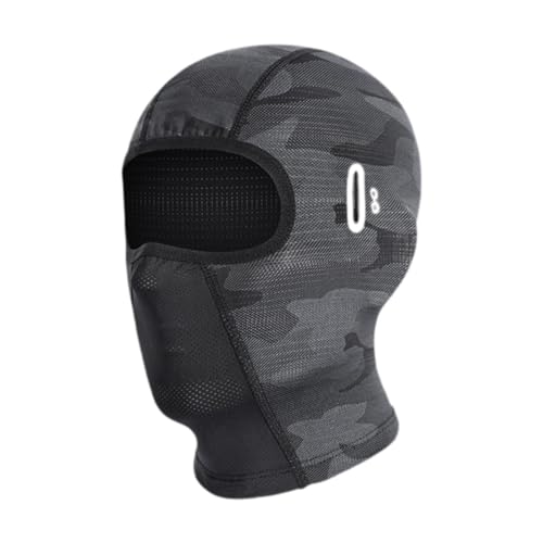RNXRZANK Pasamontañas para Hombre, Transpirable, Ligero, con Protección Solar, de Nailon Y Elastano, Forro para Casco con Orificios para Gafas, Adecuado para M, Estilo a, unico