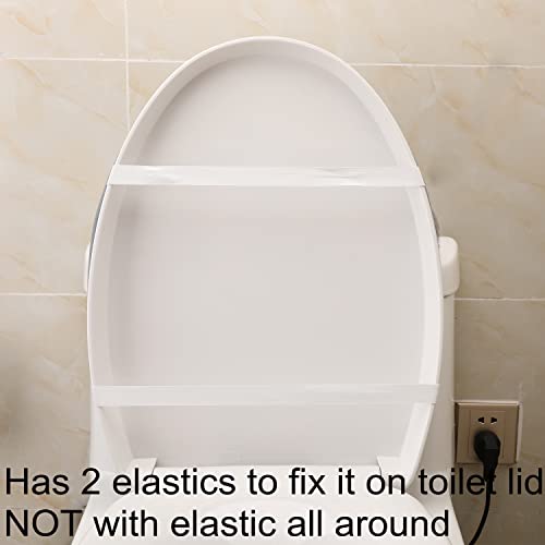 Senomor Toilet Lid Cover Soft Plush Bath Seat Washable Microfiber For Bathroom (Grey) #TOP2