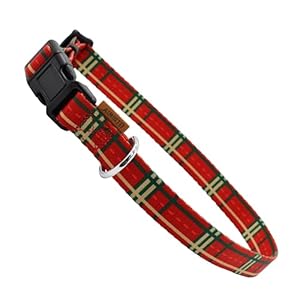 Aiminto gestreiftes Hundehalsband mit Schnellverschluss-Schnalle XS