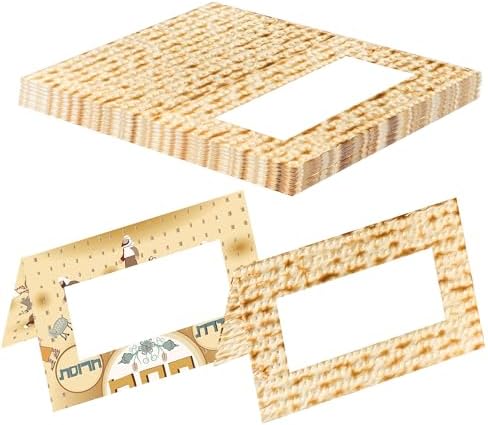 Passover Place Cards Matzah Pesach Name Table Cards 24 Pack Matzo...