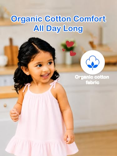 Image of Kidbea Cotton Girls Dress | Ultra-Soft Summer Wear Casual Dress for Kids