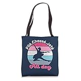 Plie Chasse Jete All Day Funny Vintage Retro Ballet Dancer Tote Bag