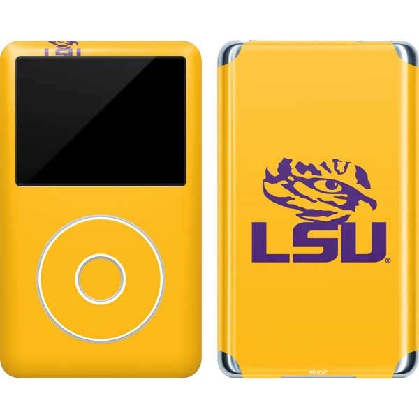 Skinit Decal MP3 Player Skin Compatible with iPod Classic (6th Gen) 80GB - Officially Licensed LSU Tiger Eye Logo Yellow Design