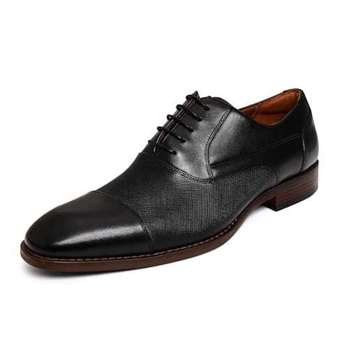 Image of Men's Business Casual Dress Oxfords Formal Lace-Up Shoes for Office, Parties, and Daily Wear