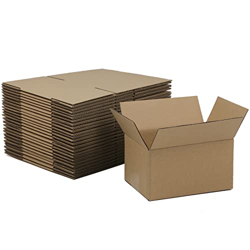 Image of 7x5x4 Inches Shipping Boxes, Brown Corrugated Cardboard Boxes for Small Bussiness, 25 Pack