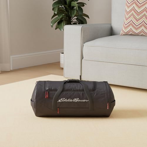 Eddie Bauer Stowaway Packable Duffel Bag| Travel | Foldable | Lightweight | Durable | Ripstop Polyester | 23" Length | 45L Capacity - Dark Smoke image 3