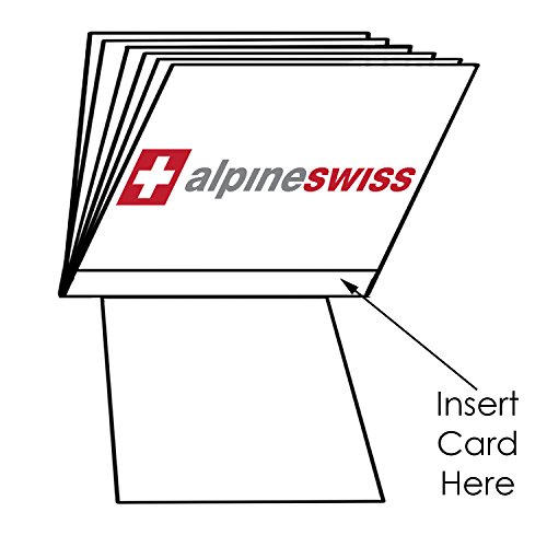 Alpine Swiss Set of 2 Plastic Wallet Inserts 6 Page Card Holder Picture Windows4