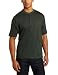 Key Apparel Men's Big-Tall Short Sleeve Heavyweight 3-Button Pocket Henley, Forest Green, 4X-Large-Regular