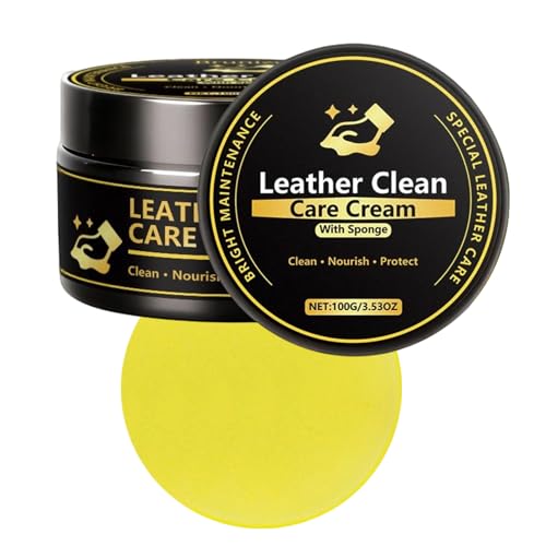 Babuniuse Crema per Pelle | Balsamo di Pulizia e Manutenzione Delicata,Crema Cura Pelle - per Sedili Auto Divani Veicoli Interni Esterni Garage