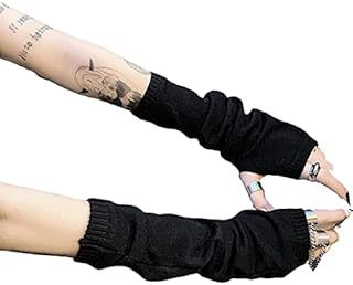 Skateboard Frog Women Gloves Goth Arm Sleeve Cool Black Moon Cross Printed Hip Hop Arm Warmers
