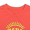 JINTING Sunshine Tshirts Funny Summer Graphic Tee Shirts for Women Letter Print Funny Coffee Tee Shirts Tops (Large, Orange Red)