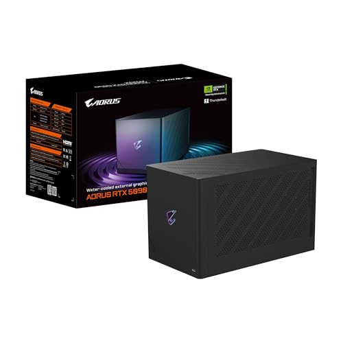 GIGABYTE AORUS RTX 5090 AI Box Graphics Card, WATERFORCE All-in-one Cooling System, Thunderbolt 5, USB-4, GV-N5090IXEB-32GD Video Card