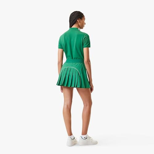 Lacoste Saia de tênis feminina plissada ultra-seca, Foguete/Foguete, 36