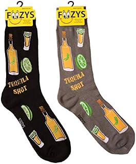 Foozys Men’s Tequila Shot Late Night Party - Up to No Good Socks
