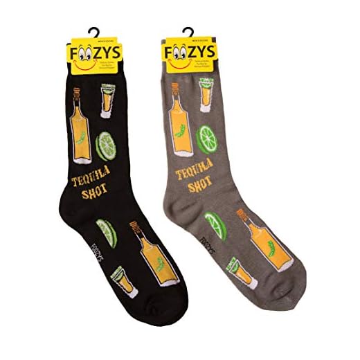 Men&rsquo;s Tequila Shot Late Night Party Socks - 2 Pairs
