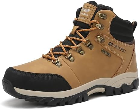 ARRIGO BELLO Winterschoenen voor heren, winterlaarzen, sneeuwlaarzen, warm gevoerde enkellaarzen, werkschoenen, werklaarzen, wandelen, werken 41-46, 41 EU