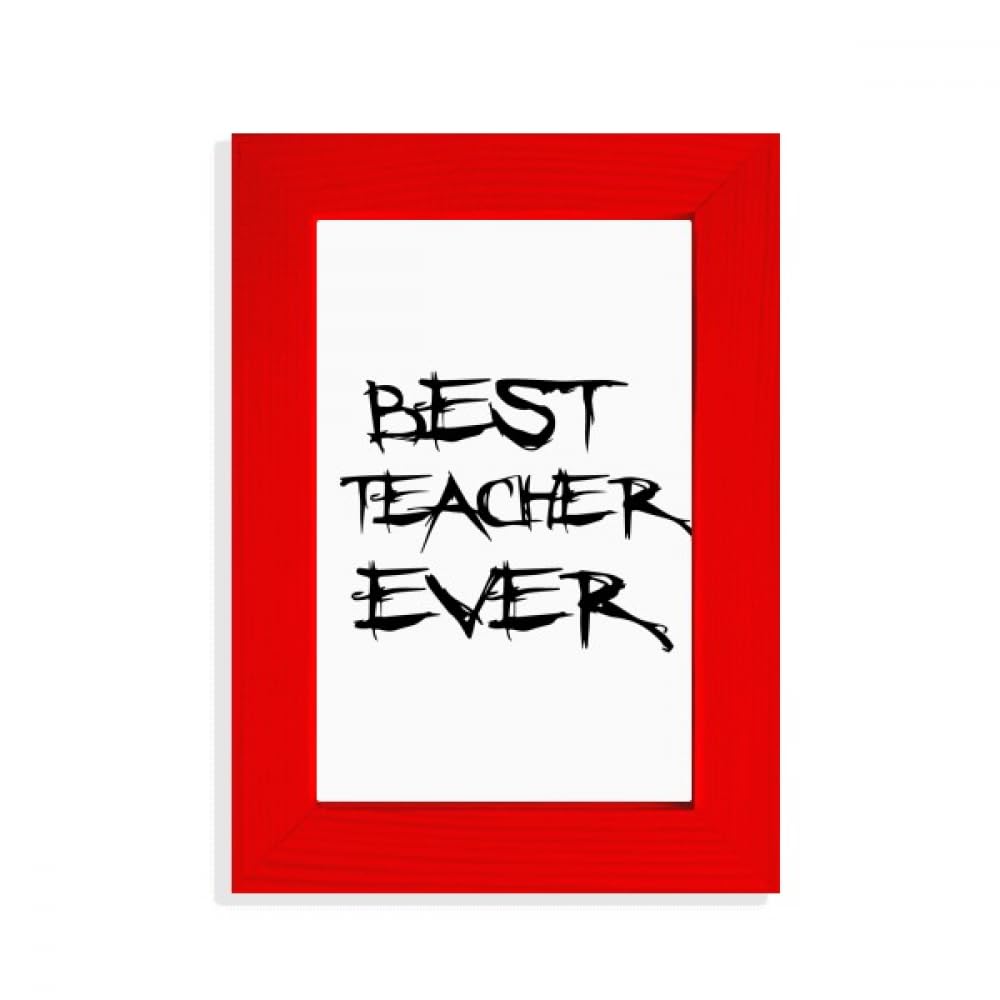 Cadre photo Best Teacher Ever rouge idée cadeau fin d'année pour maître et maîtresse