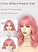 yumtaro Pastel Pink Wavy Bob Wig for Women, Short Shoulder Length Synthetic Wig with Bangs, Natural Looking Lightweight Hairpiece for Daily Wear & Cosplay Costume Party