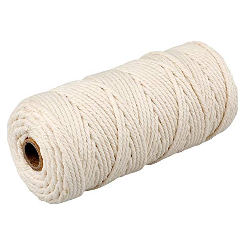 image for jijAcraft Macrame Cord,3mm x 328 Feet Cotton Twine String Cord,Natural