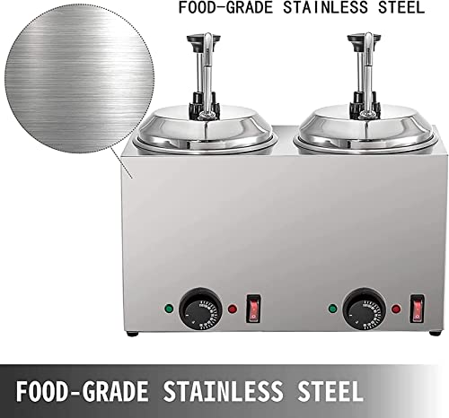 Ansnal Commercial Hot Fudge Warmer,800W Commercial Sauce Pump Dispenser, Cheese Sauce Warmer Pump Dispenser,Stainless Steel Food Warmer Chocolate Heated Pump For Hot Fudge Caramel Butter 30-110℃ #TOP2