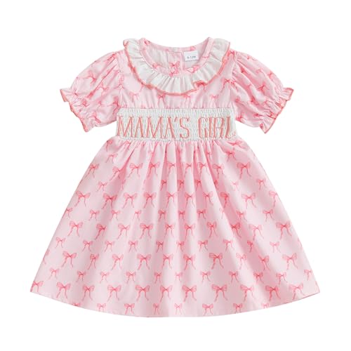 Girls 4th of July Outfit Toddler Girl Bow Doll Collar Princess Dress Kids Fourth of July Dresses Patriotic Clothes