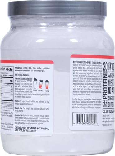 Image of Isopure Clear Whey Isolate Protein Powder, Lactose Free, Gluten Free, Naturally Flavored, Mixed Berry, 20g Protein Per Serving, 14.1 Oz, (Packaging May Vary), 16 Servings (Pack of 6)