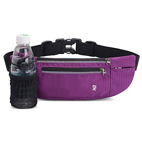 Peicees Fanny Pack with Water Bottle Holder Waist Bag for Men Women Water Resistant Lightweight Reflective Adjustable Running Belt Headphone Bag Travel Pocket for Outdoor Camping Fitness Hiking Peicees Fanny Pack with Water Bottle Holder Waist Bag for Men Women Water Resistant Lightweight Reflective Adjustable Running Belt Headphone Bag Travel Pocket for Outdoor Camping Fitness Hiking
