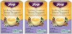 Yogi Tea - Soothing Cinnamon Stress Support Tea (3 Pack) - With Ashwagandha and Passionflower- Caffeine Free Organic Herbal Tea - 48 Tea Bags