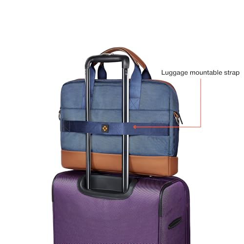 Image of Nasher Miles Briefcase & Messenger Bag | Lightweight PU & Polyester with Adjustable Strap, Fits Laptop | Ideal for Office & Travel | for Men & Women