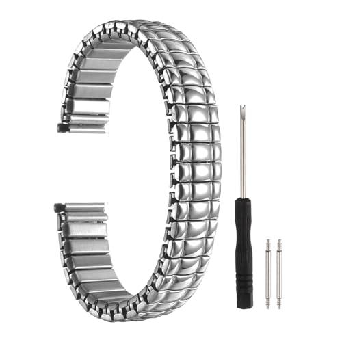 sourcing map Cinturino di espansione per orologio, in acciaio inox, con
