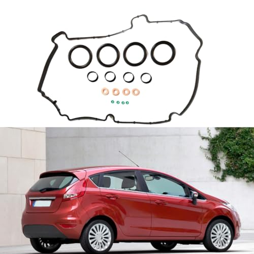 Riloer Injektor-Dichtungssatz, Kraftstoffeinspritzdüsen-Dichtungssatz, Dichtungsscheibe für Benzineinspritzdüsen, kompatibel mit Ford Fiesta MK5 1.4 TDCi, 1348623 1148106