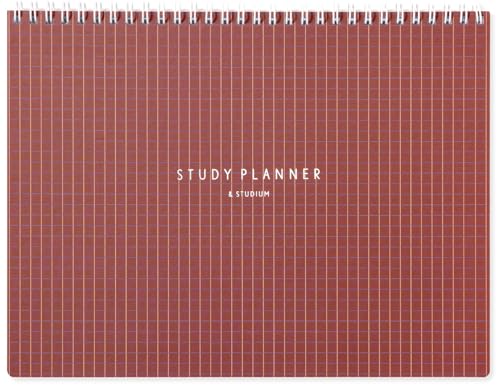 いろは出版 ノート リングノート スタディプランナー ウィークリー チェック柄 BURGUNDY CHECK 縦198mm 横257mm 厚さ13mm L-GSSW-08