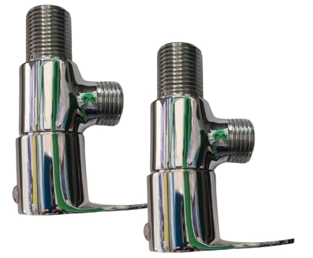 Stainless Steel Long Body taps for Bathroom (Full Brass Angel Cock Set ...