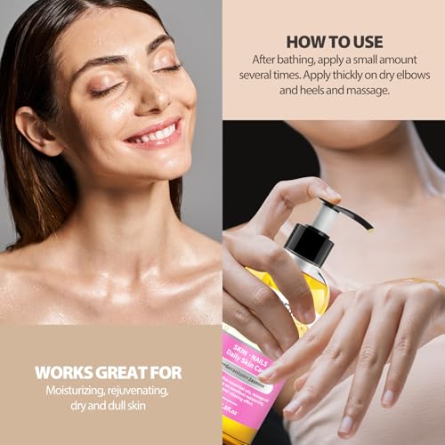 Image of PHATOIL Rose Body Oil with Pump, 260 ml (8.8 fl.oz) Premium Quality Massage Oil for All Skin Types, Blends of Natural Plant Oils and Essential Oils, Rose Oil Scented Body Oils for Women and Men