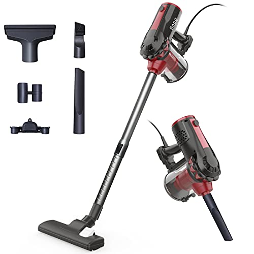 Vacuum Cleaner,Sngg 17KPA Stick Vacuum Corded Powerful Suction Handheld Light Vacuum Cleaner Hardwood Floors -H7s Black