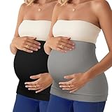 DIRAVO Womens Maternity Belly Band for Pregnancy Non-slip Silicone Stretch Pregnancy Support Belly Belt Bands…